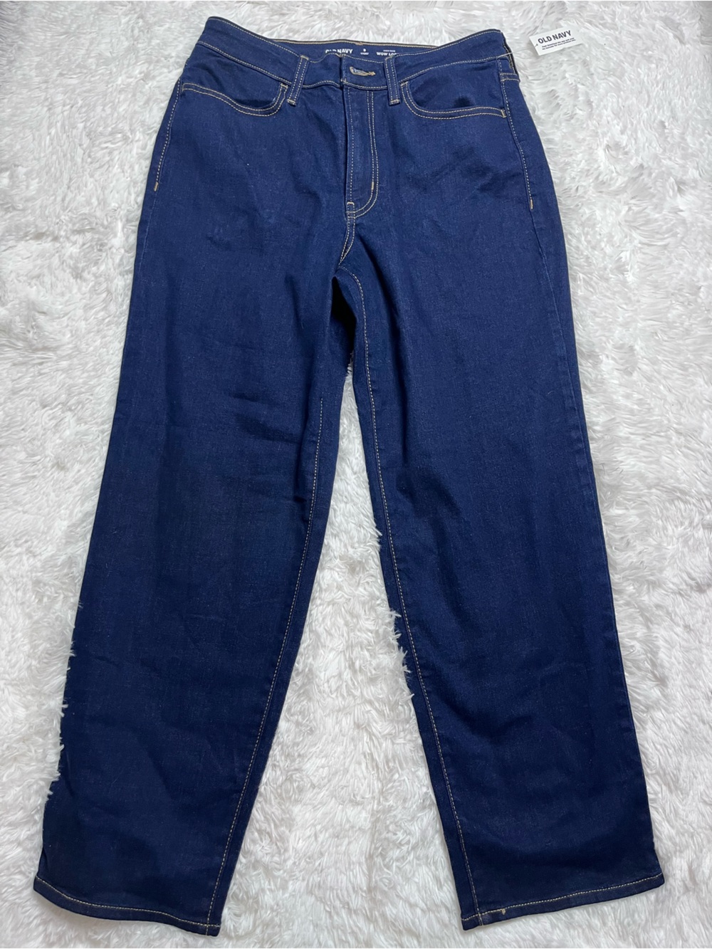 Old Navy Dark Indigo Straight Leg Jeans - Short